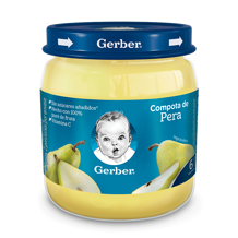 Compota GERBER en frasco sabor Pera